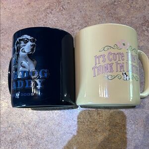 Big Dogs mugs– “Dog Daddy”+It’s Cute How You Think I’m Listening.” Vintage 2005